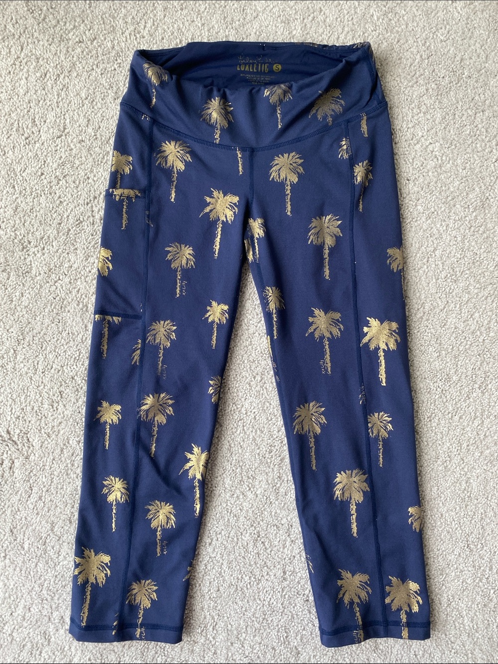 Lilly Pulitzer Palm Tree Print Leggings size Small